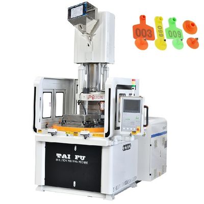 Máy ép phun bàn nhựa quay dọc 85 tấn được sử dụng cho thẻ tai động vật