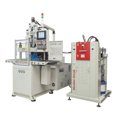 Máy đúc phun LSR thẳng đứng hai slide cho nút cao su loại T
